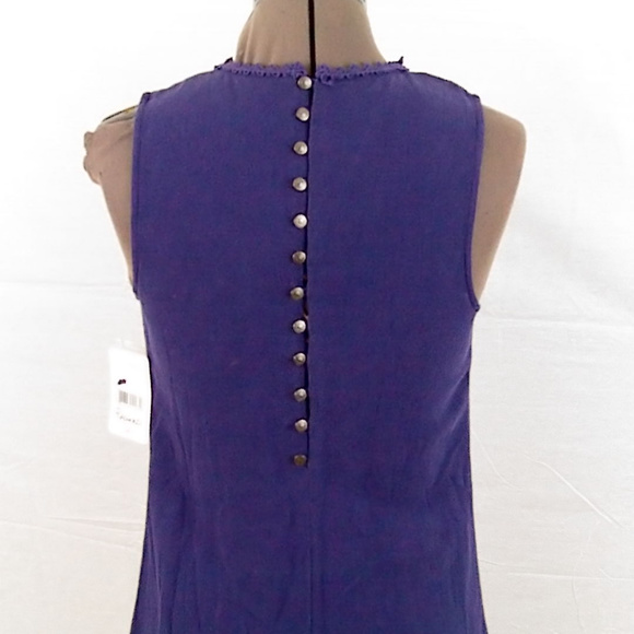 Free People Purple Mini Dress w/ lace front - Picture 4 of 8